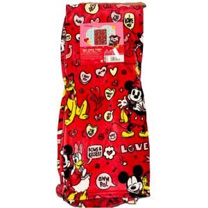 Mickey Mouse Silk Touch Throw Blanket Minnie Daisy Hearts 50" x 70" Valentines